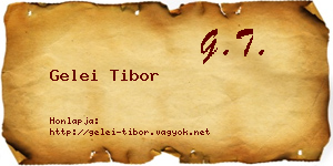 Gelei Tibor névjegykártya