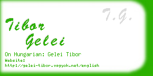 tibor gelei business card